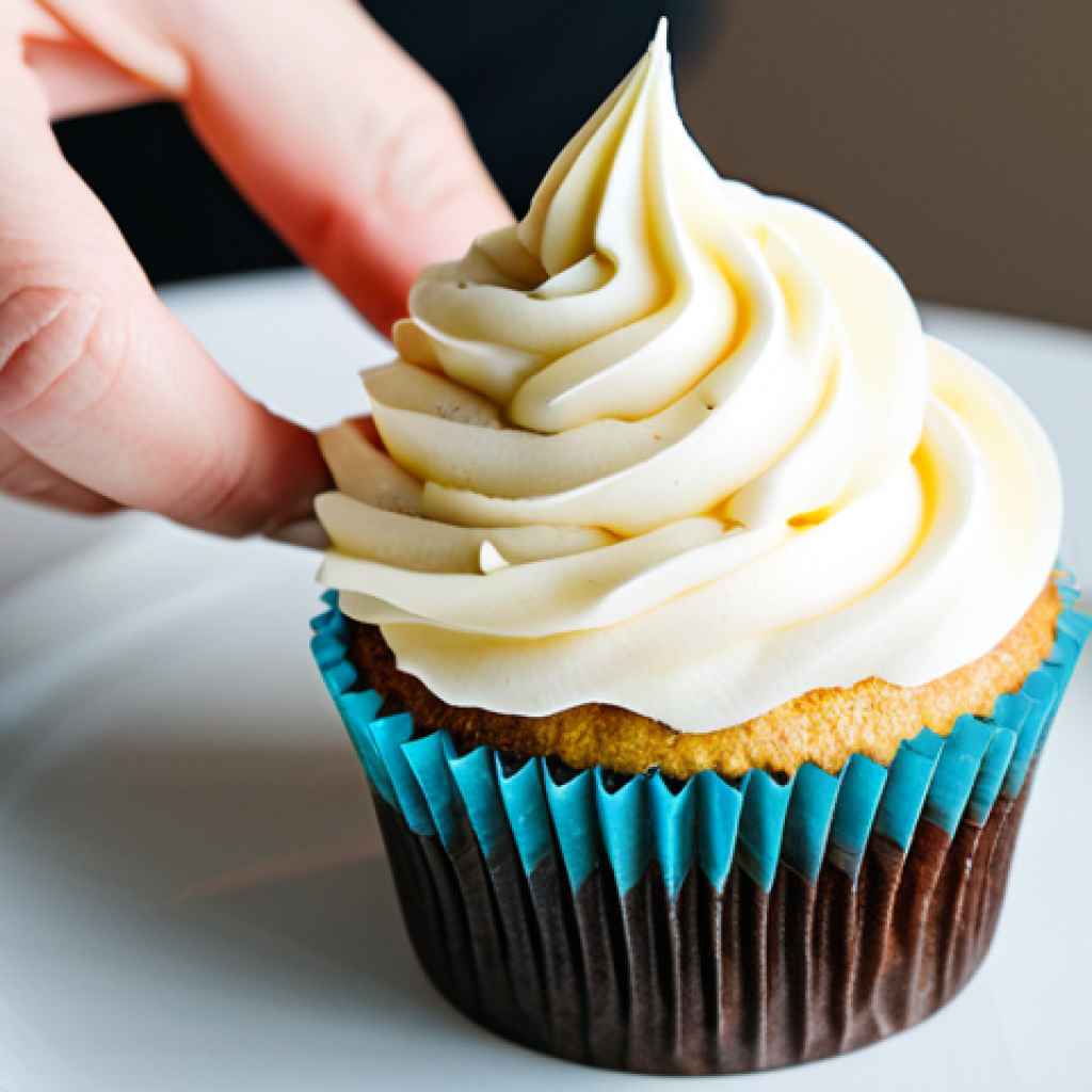 **Prompt:** "A beautifully swirled buttercream frosted cupcake, close-up, soft lighting, professional food photography, elegant presentation, light and airy, safe for work, appropriate content, fully clothed, modest, family-friendly, perfect anatomy, correct proportions, natural pose, well-formed, proper finger count, natural body proportions."